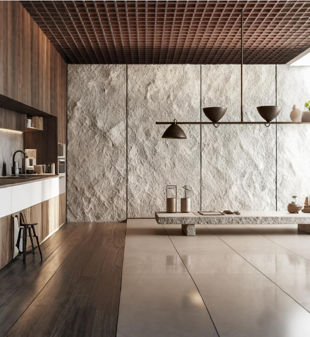 Moonstone-A flexible stone wall cladding project
