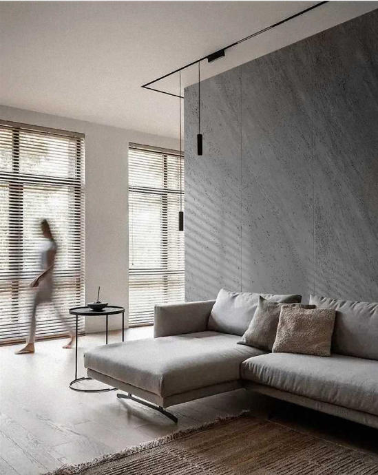 Ocean Travertine flexible stone wall cladding project