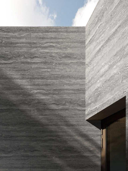 Proyecto de revestimiento de paredes con piedra flexible Muro de tierra apisonada