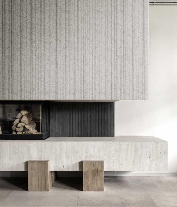 Titanium Square flexible stone wall cladding project