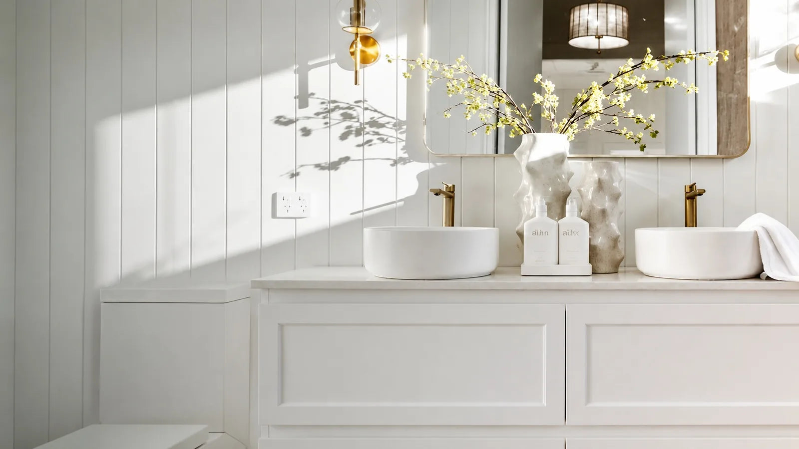 Flexible stone bathroom wall cladding